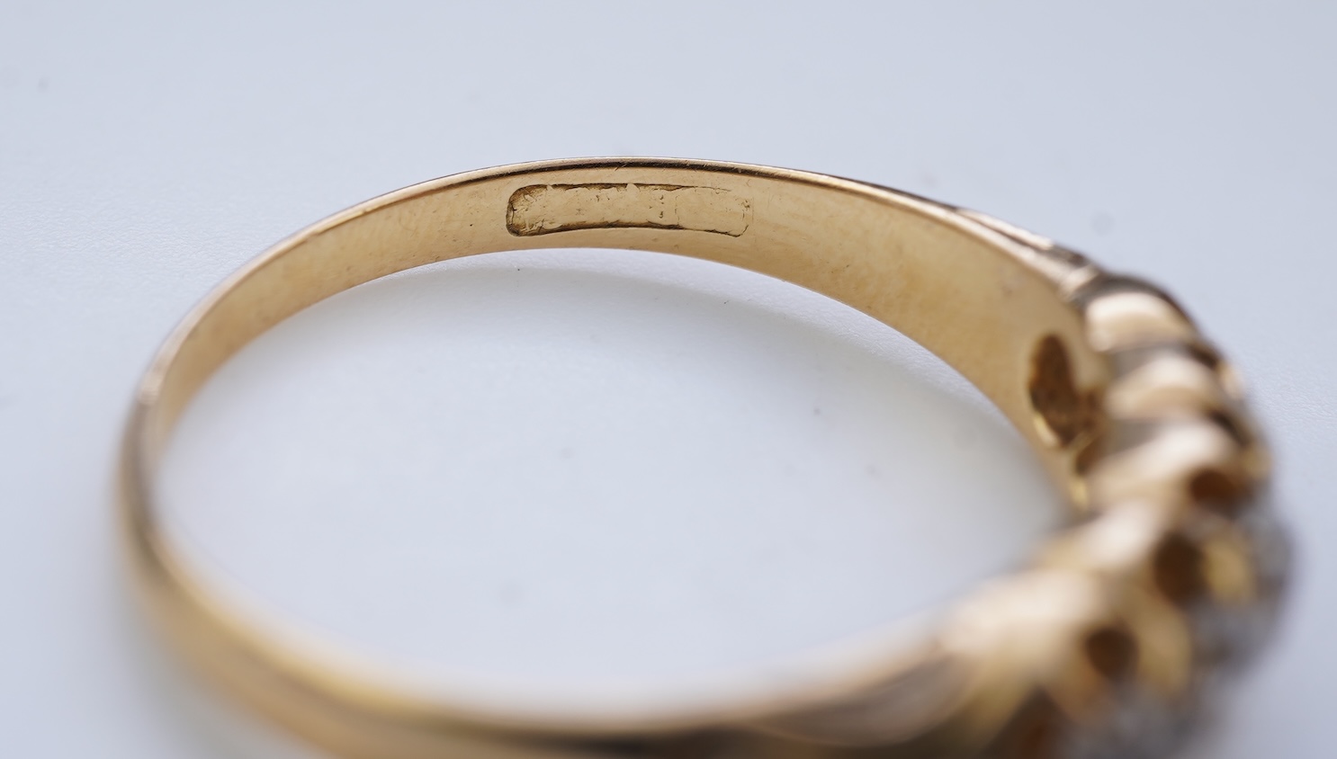 A five-stone diamond ring, late 19th century
